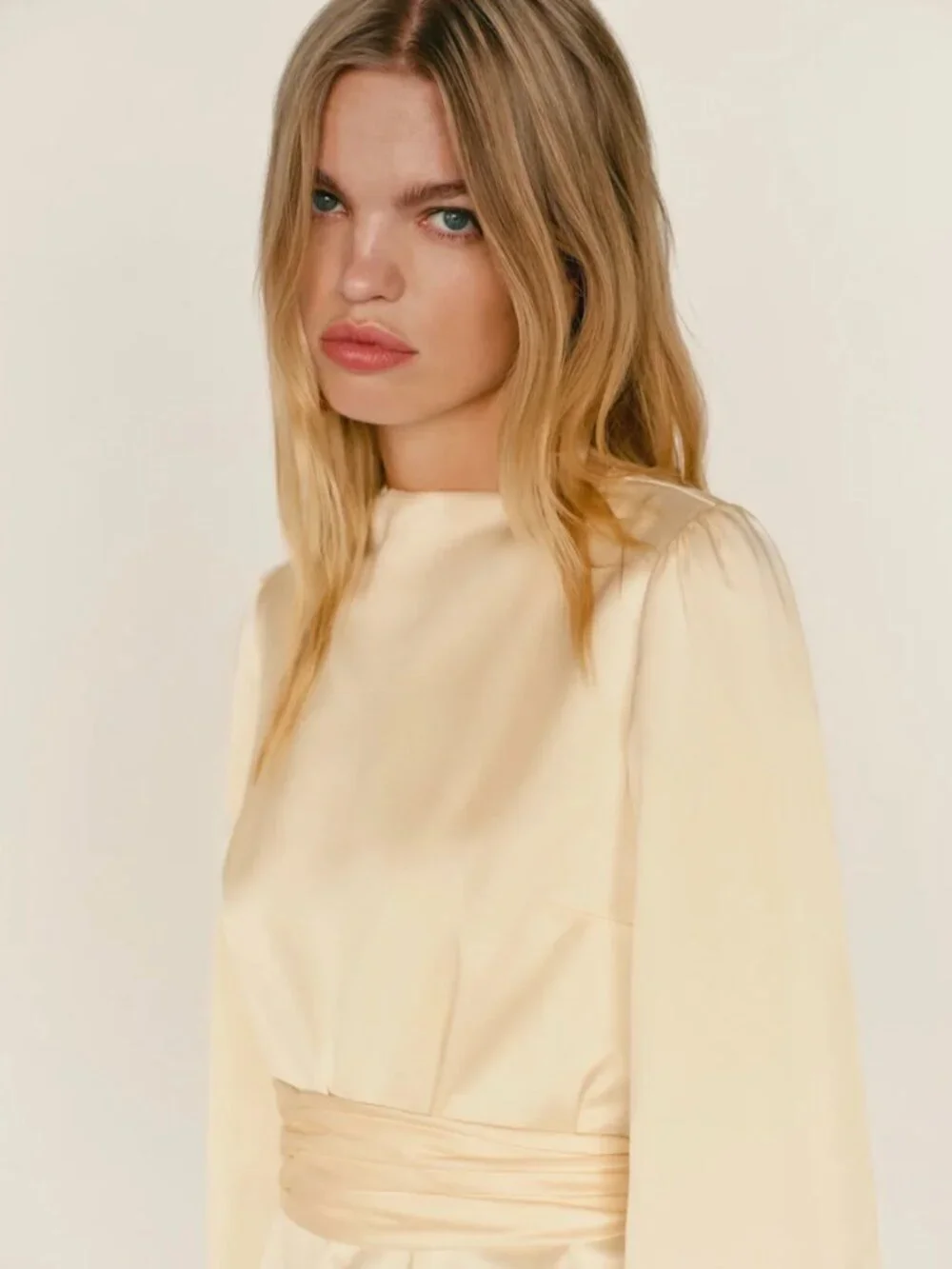 NWT Reformation x Camille Rowe Astrid Silk Dress Cream 0